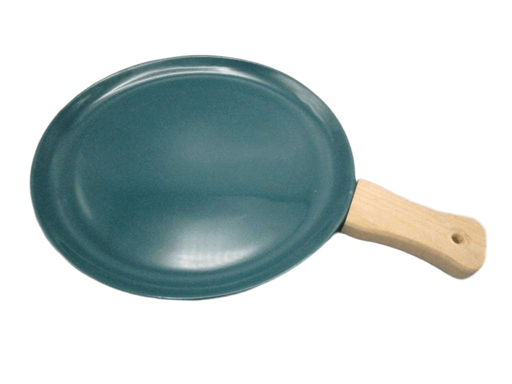 Bowl Green Double Appetizer Plus Wooden Handle 22 Cm