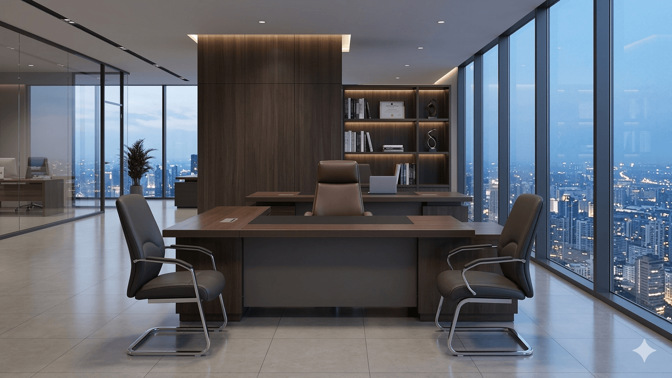 Desk Exclusive Tableking Walnut+ Kano Grey Melamine2800×2050×750