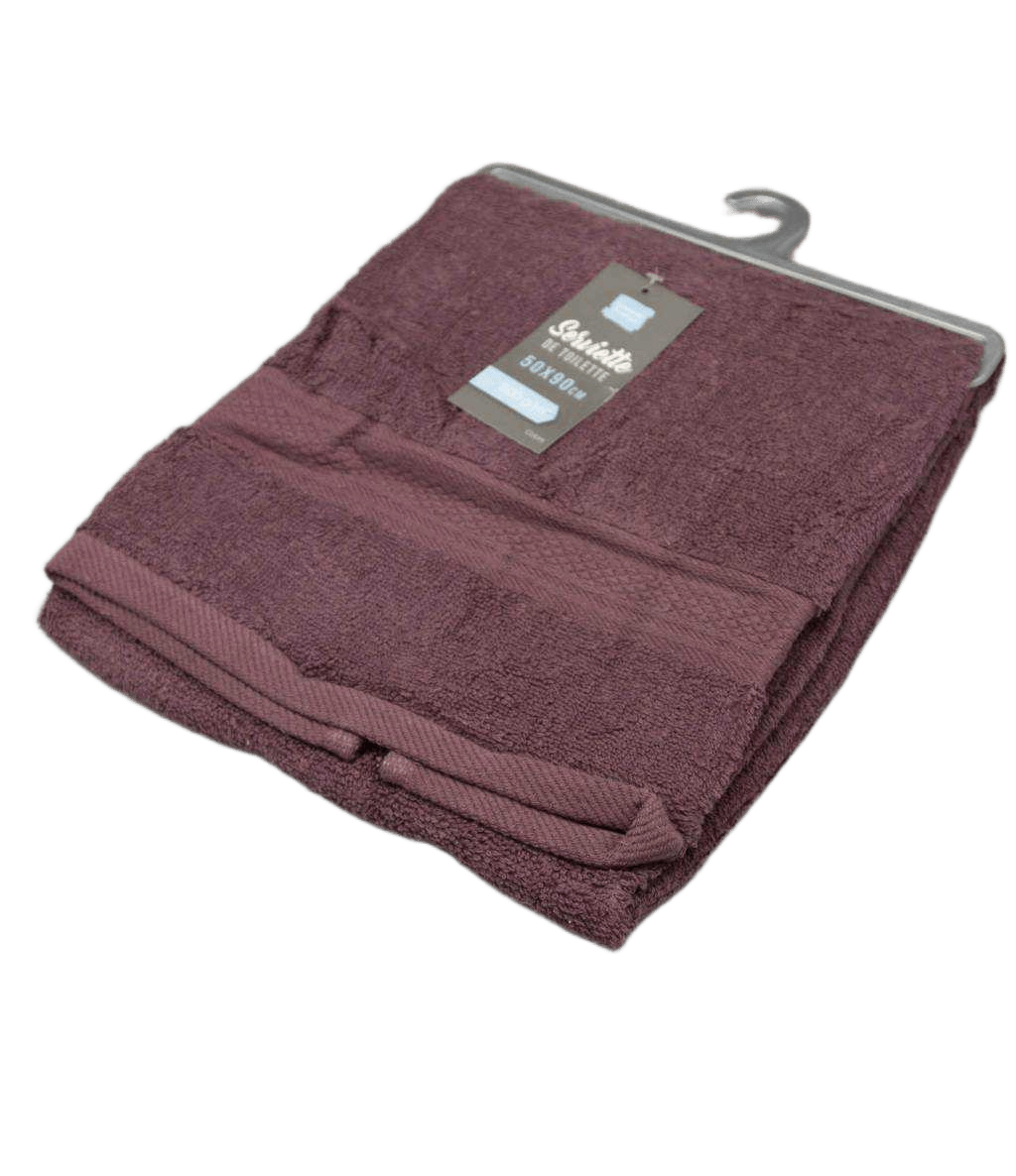 Towel Toilet 50 X 90 Cm Sponge Plain Colors Violine