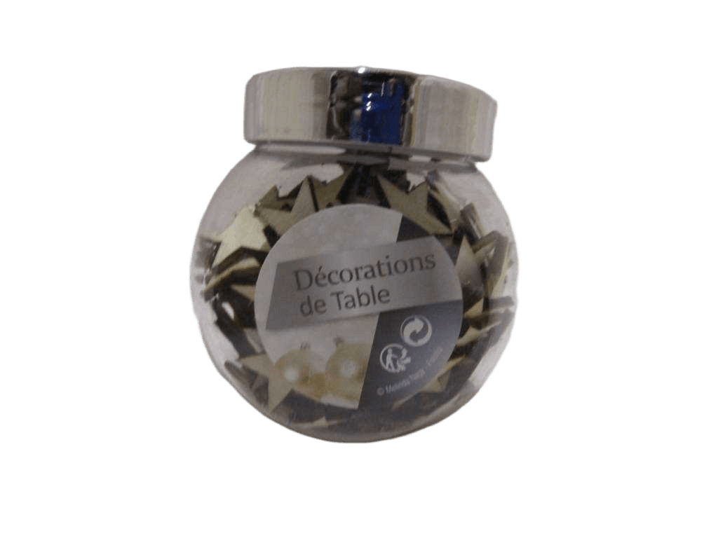 Wood Star/Snowflake Deco Jar