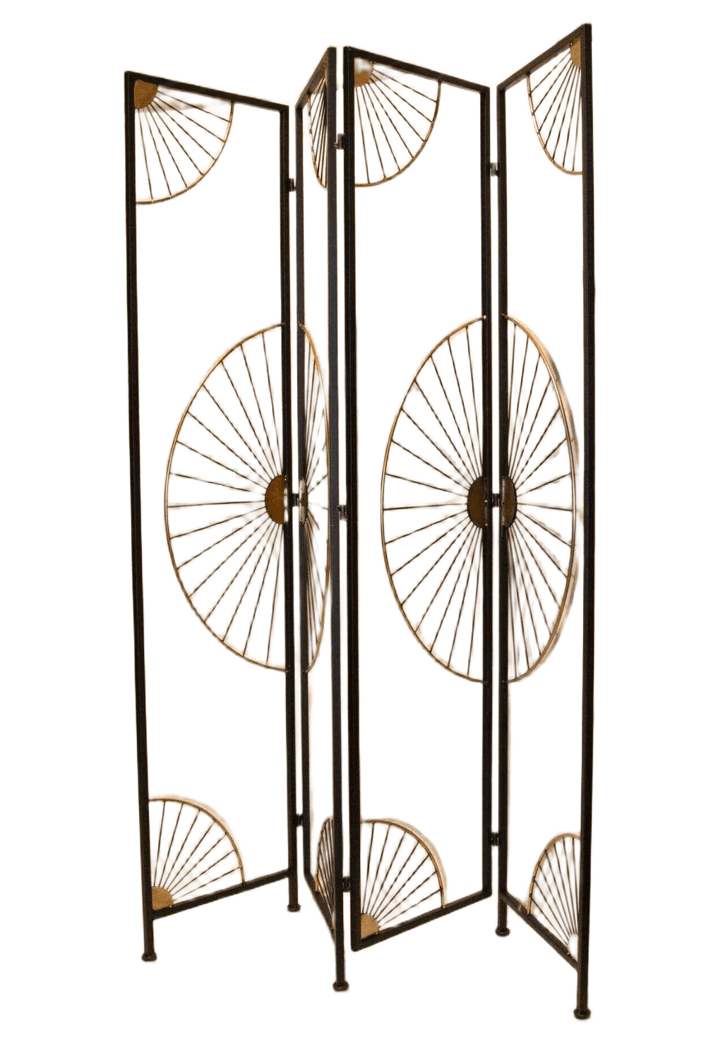 Paravent 4 Paneau40*180*4black+gold