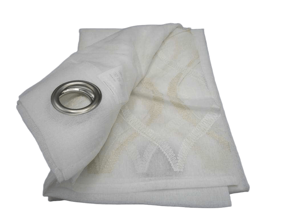 Curtain Voile 140 X 270 Cm - 8 Rings Polyester Embrodery