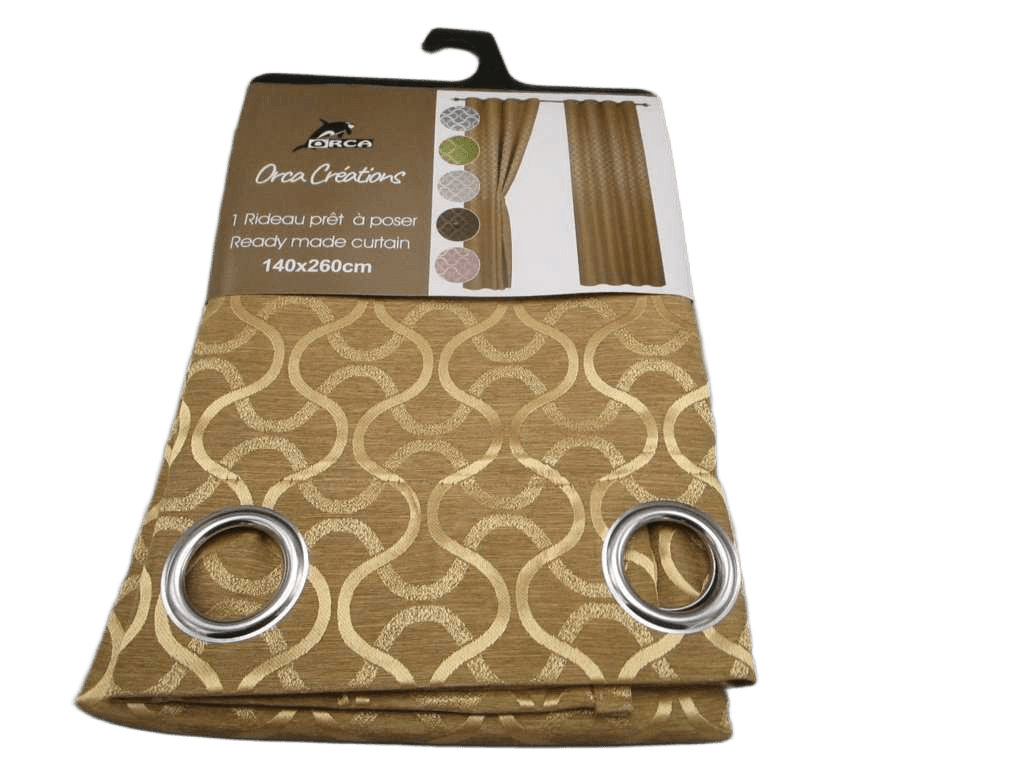 Curtain With 8 Rings Round Teal Matt 100% Polyester Gsm Pvc Packing
