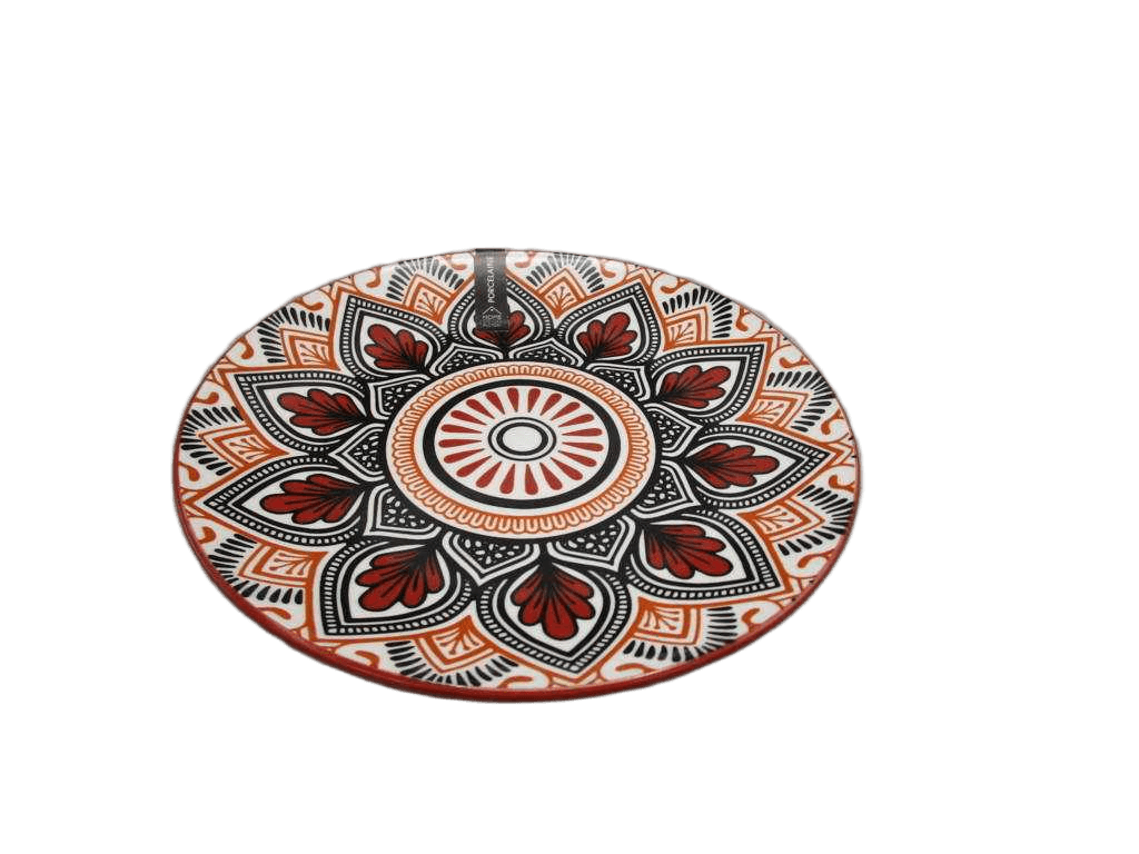 Plate Mandala Orange D19cm M12