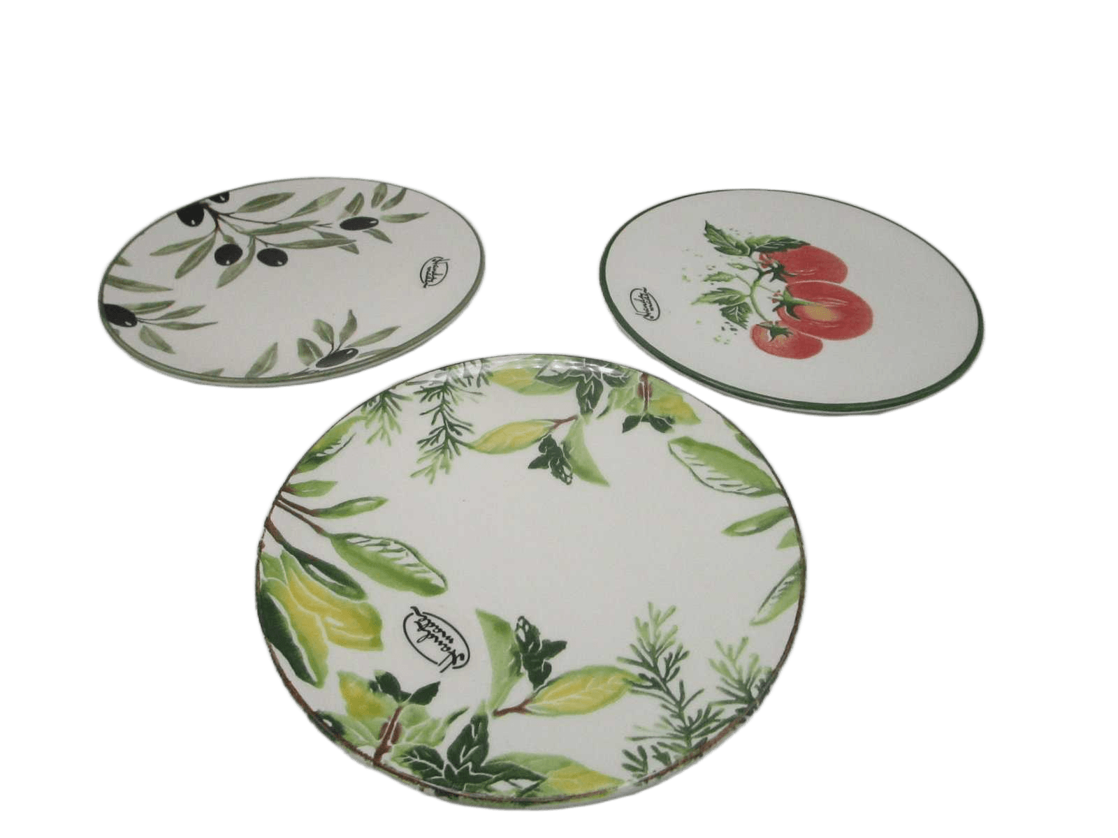 Plate Dia 21cm Stoneware 3ass