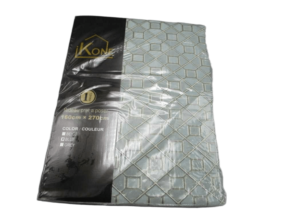 Curtain With 9 Rings Round Teal Matt 100% Polyester 280gsm Pvc Packing