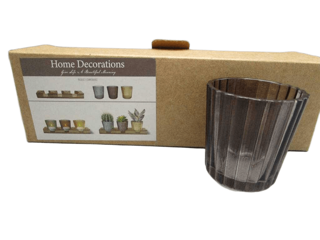 Tealight Holder Set 3pcs Glass 1cl=