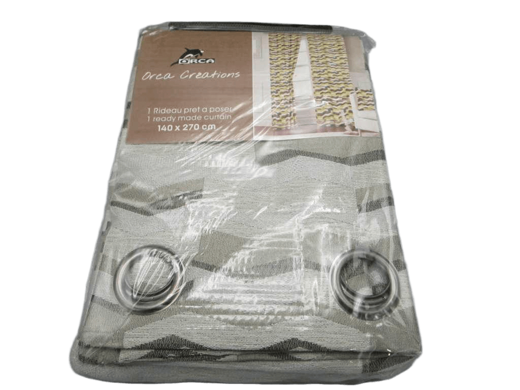 Curtain Jacquard 140 X 270 Cm - 8 Rings - 97 % Polyester 3%linen 310 Gsm