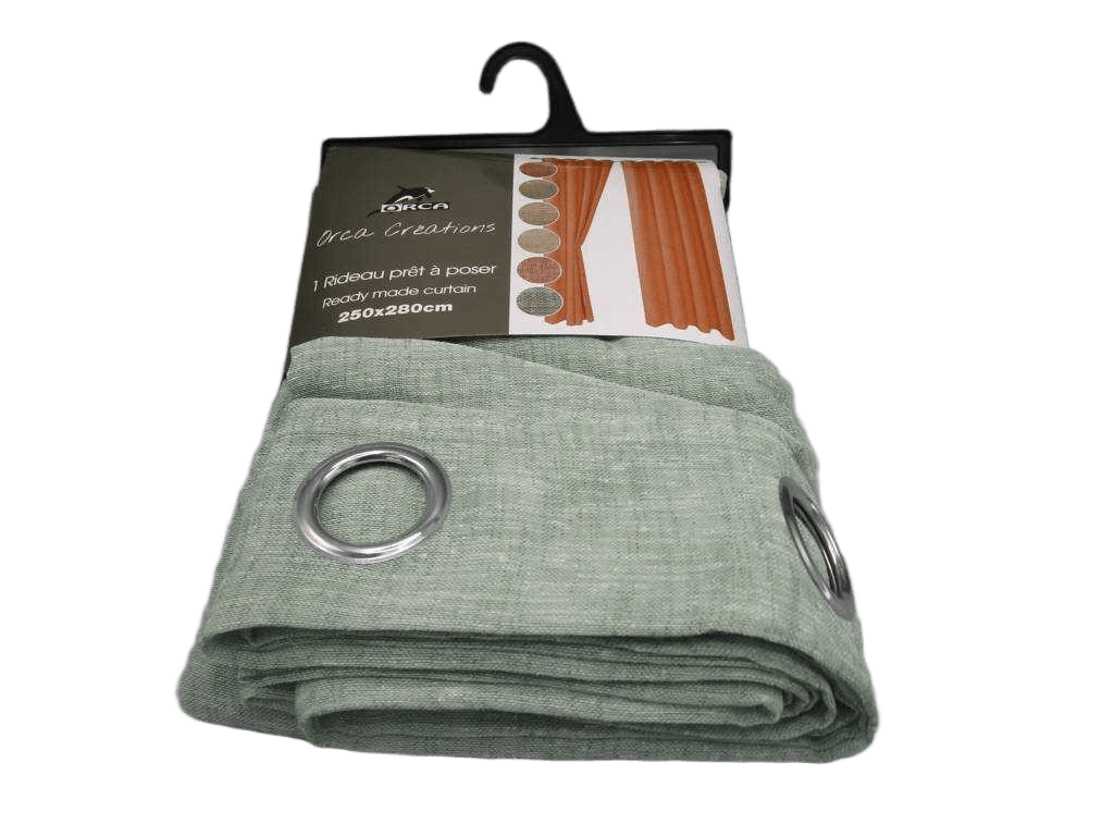 Curtain 140x280 Cm 100% Polyester 8 Ring 140gsm With Packing Hanger