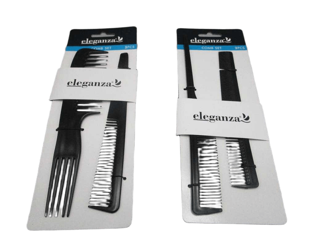 Comb Set Pp 2pcs Black 2ass 1cl=