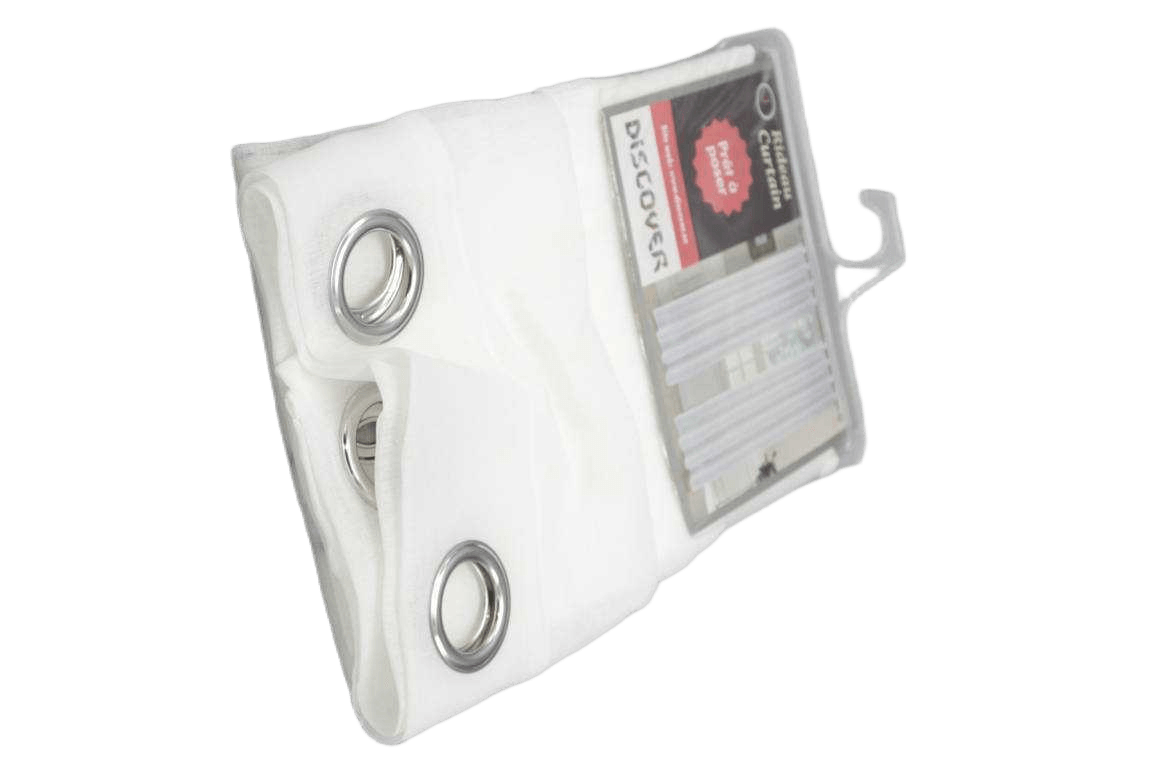 Curtain, 8 Rings Silver 140*270 3 Grey 1cl=