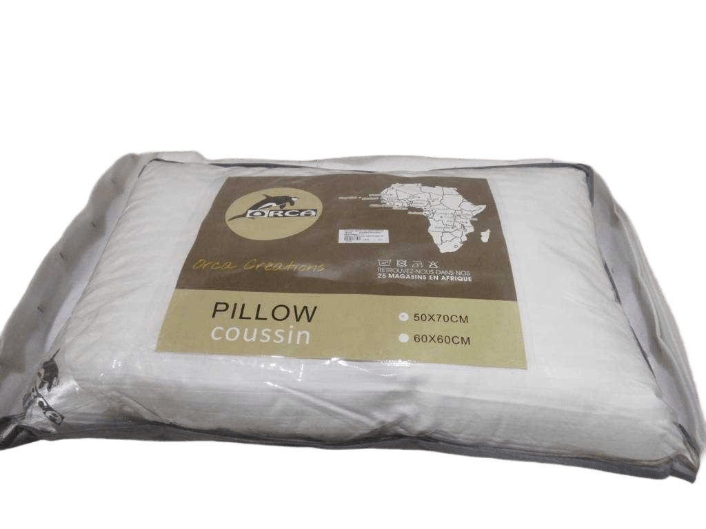 Pillow White Jac With Pipping Taupe,polyester 3d Hollow Fibre 750gr,100 Cotton, With Handbag