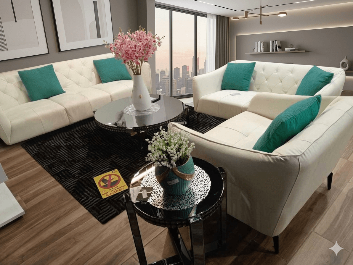 Sofa 321 White 810leather, Bonded Leather, Wood, Foam