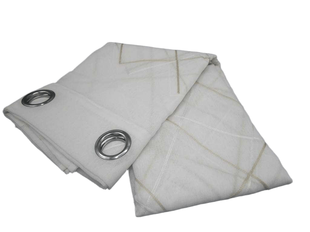 Curtain 140x280 Cm 100% Polyester 8 Ring 110 Gsm With Packing Hanger Doris Base Emb High 260cm