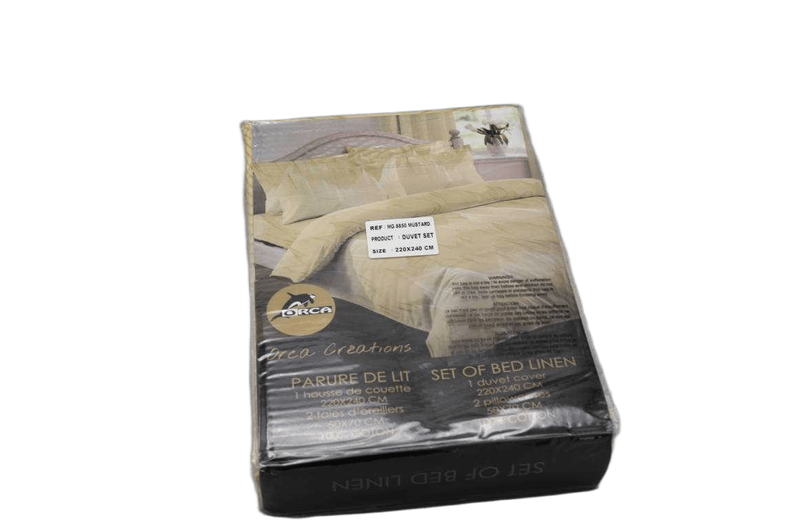 Duvet Hdc Set 3 Pc - Percale 100 % Coton 70 Fils ( 180 Fils : 100 X 80 - 40 X 40 ) Duvet Cover 220 X 240 + 2 Pillow Case 50 X 70 (+2)