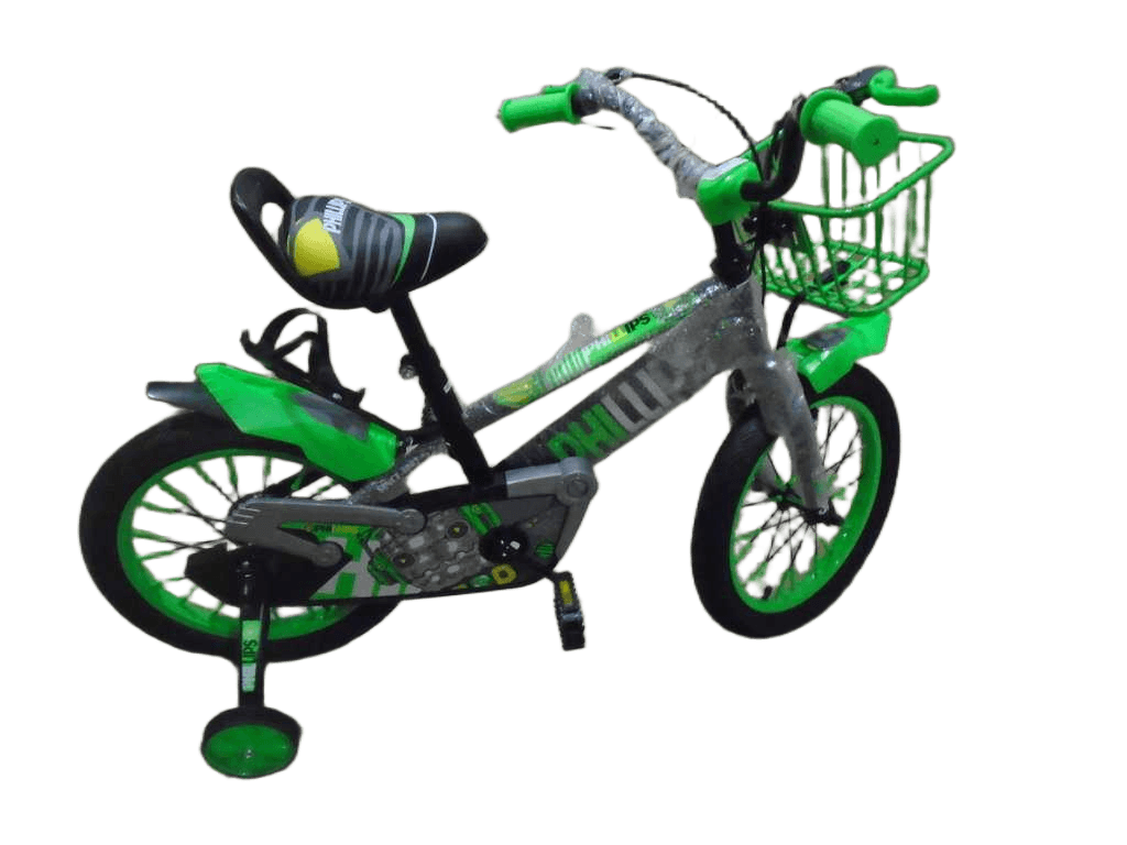 Bike 16'' With Basket, Flask + Holder And Front Caliper Break, Rear Band Brake, Training Wheel, Front And Rear Mudguard