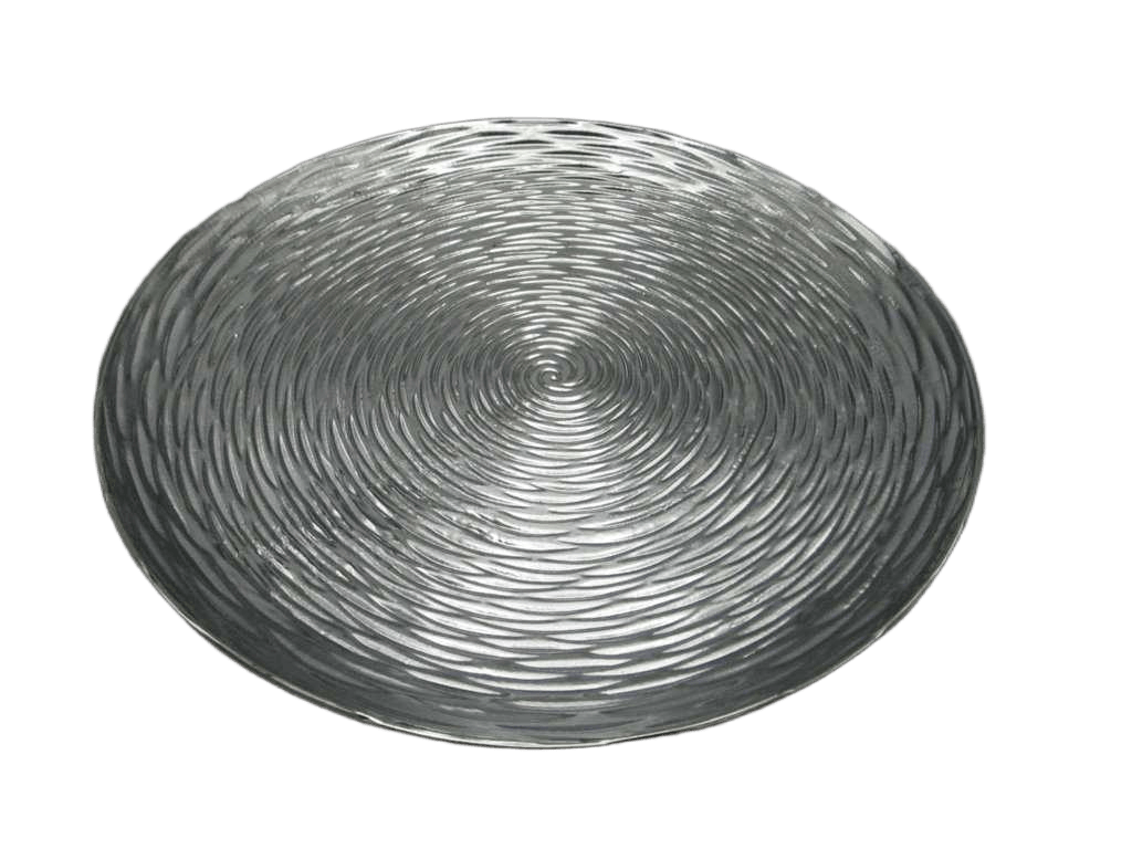Plate Wave Design 33cm Silver