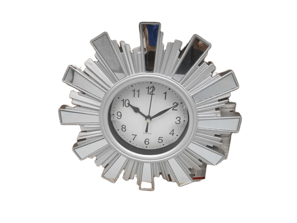 Clock Wall Dia 250x30mm Silver