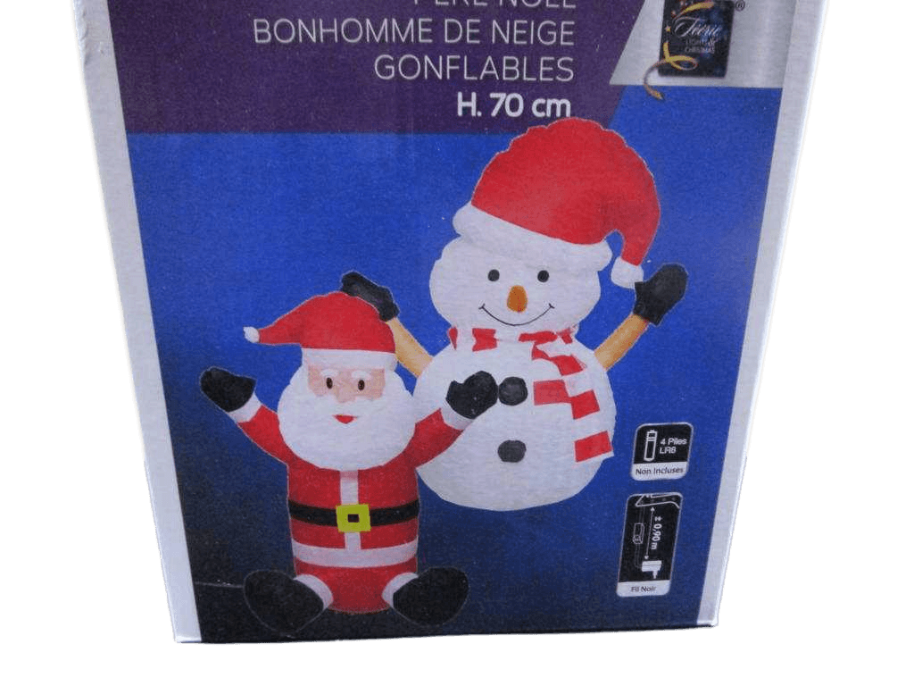 Christmas Inflatable Santa And Snowman Bn Pn 70cm