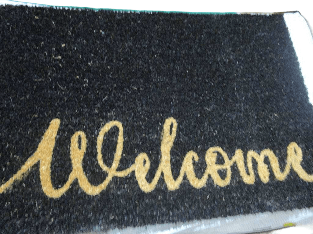Doormat Pvc Back Printed Mat Natural Black