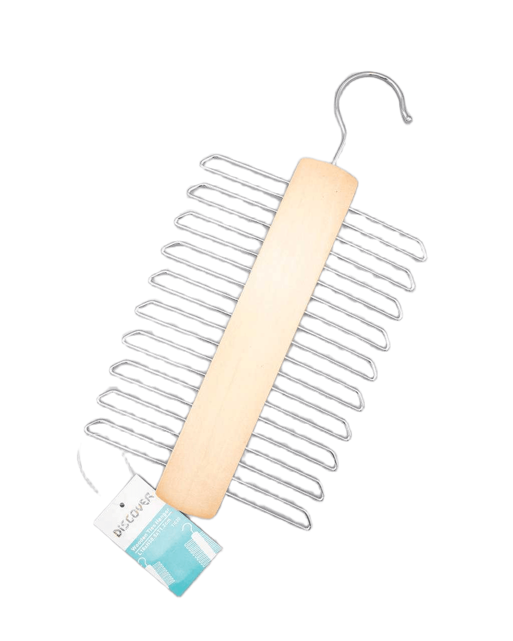 Hanger A Grade Tie Wooden Hangers With 20 Metals W Paper Card Natural