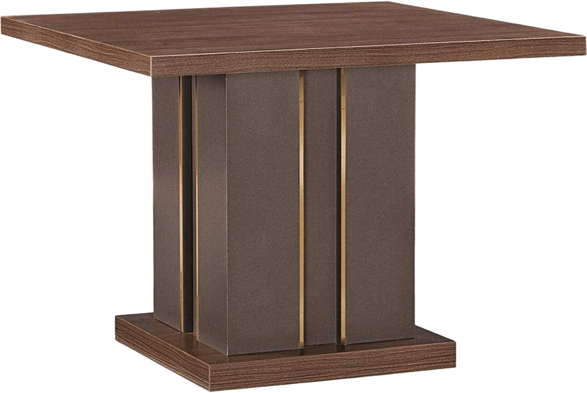 Conference Table 100x100x75 Cm Clr Walnut,grey Ref 59ekb021 /1cl
