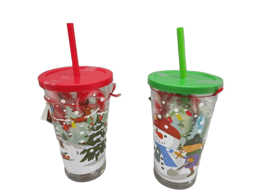 Christmas Glass Santas Winterland 2ass 1cl=