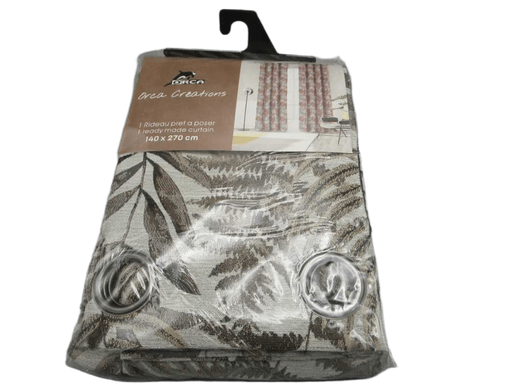 Curtain Jacquard 140 X 270 Cm - 8 Rings - 97 % Polyester 3%linen 310 Gsm