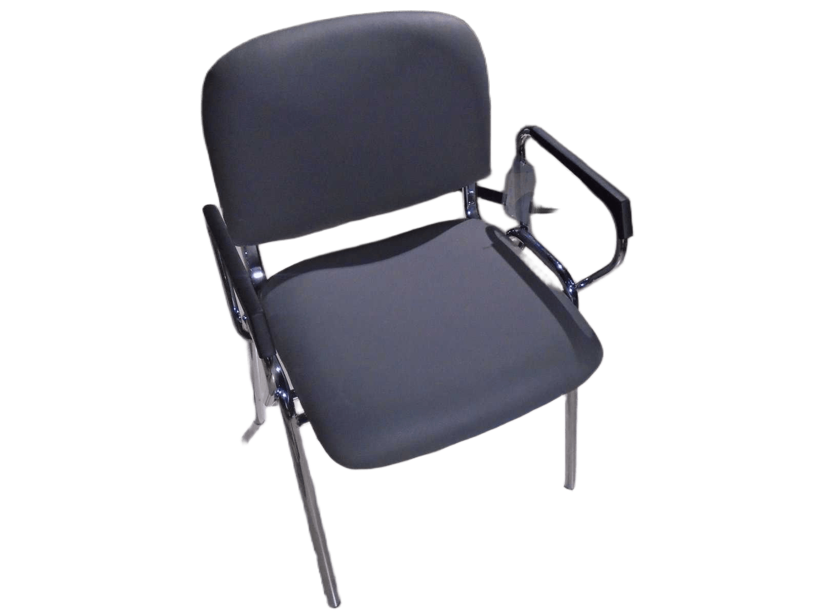 Office Visitor Chair, Pu, Grey 184 1cl=
