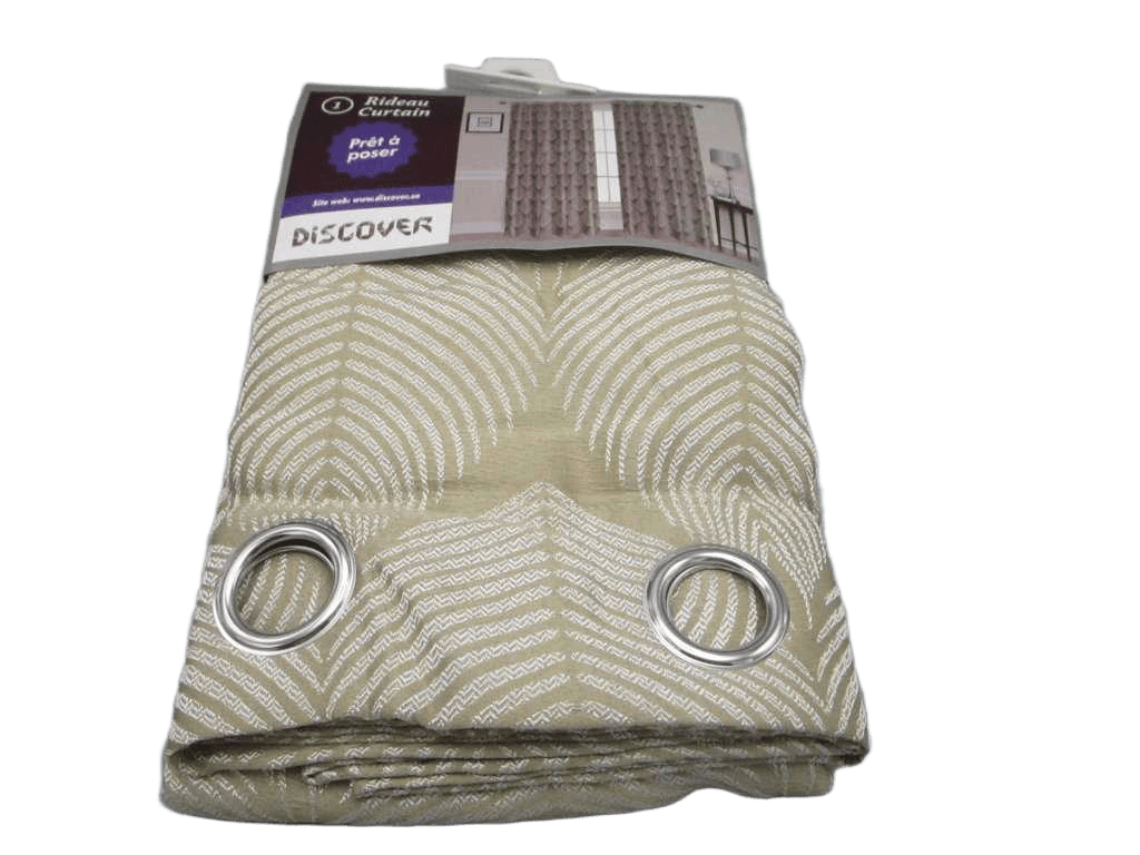 Curtain With 8 Round Rings Silver Brass 100% Polyester 160 Gsm
