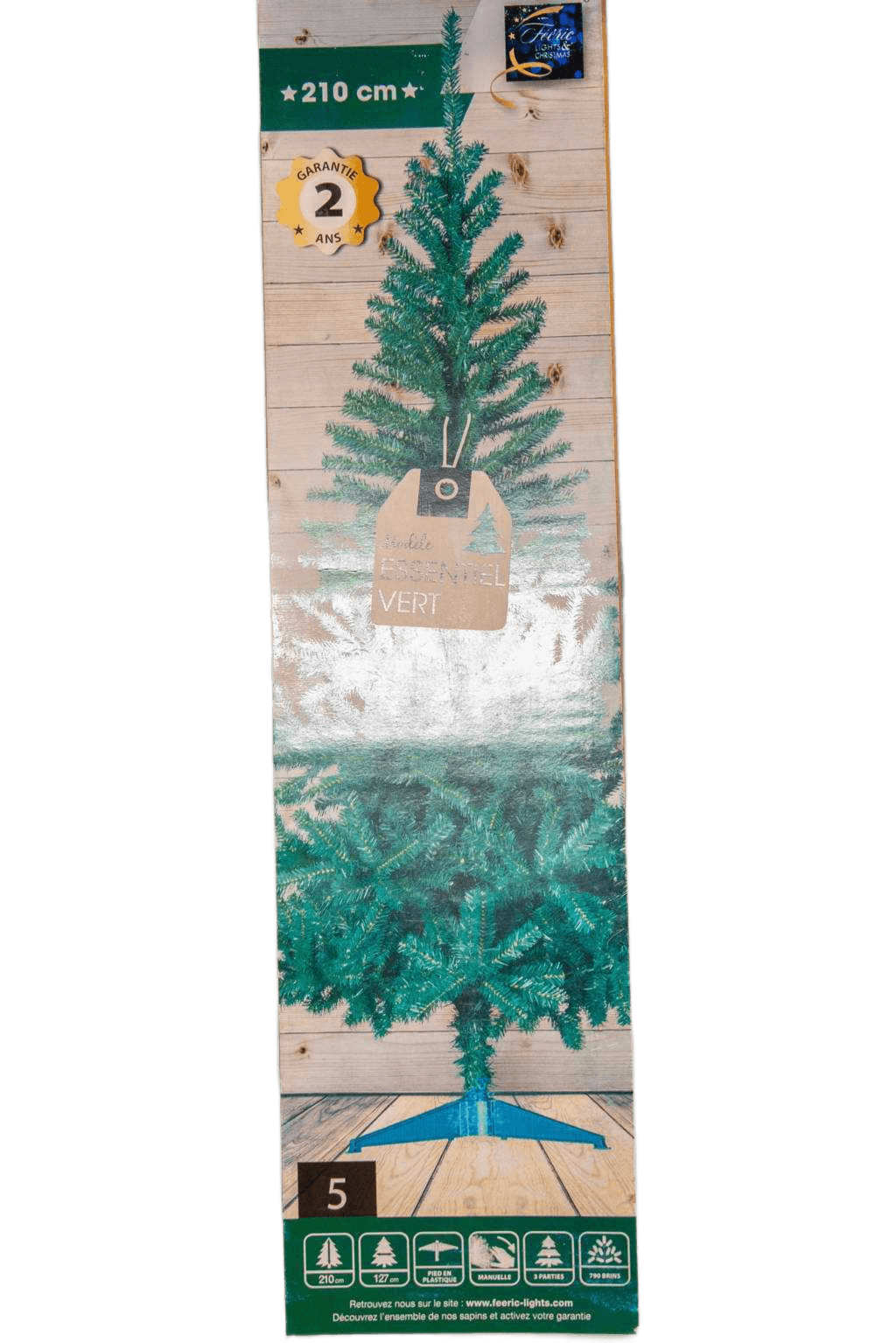 Tree Christmas Essential Green Fir 210cm