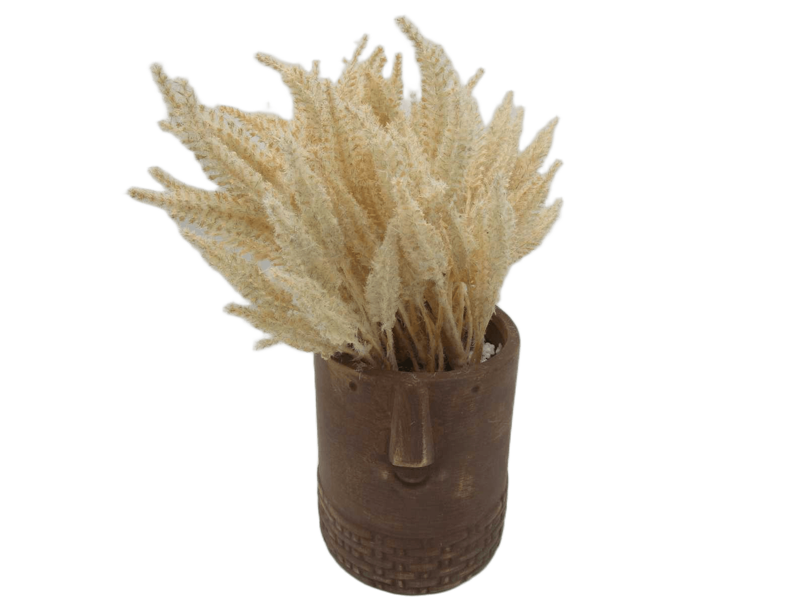 Artificial Barley In Stoneware Pot