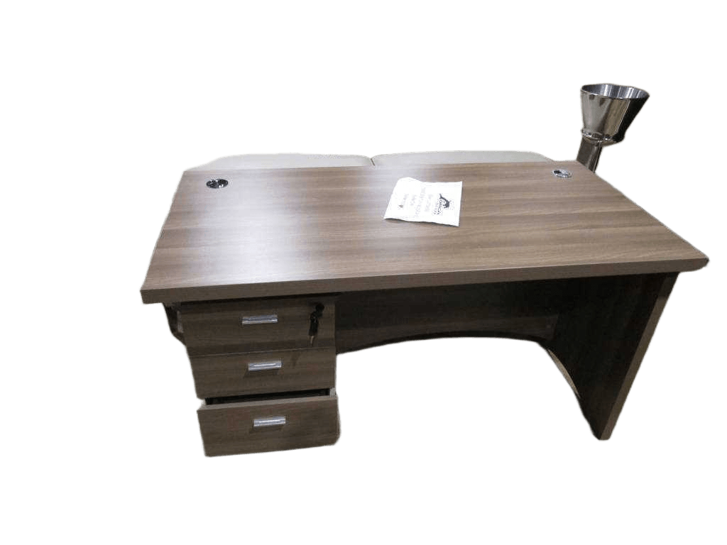 Office Table 140x70x75 Cm Clr Light Walnut +soft White Ref 21m007 L /2cl