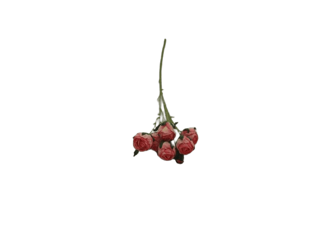 Artificial 47cm Single Mini Rose X 7 Heads