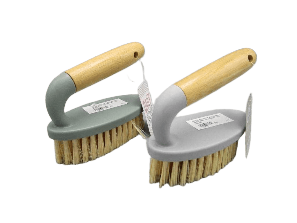 Scrub Brush Pp And Bamboo 2ass