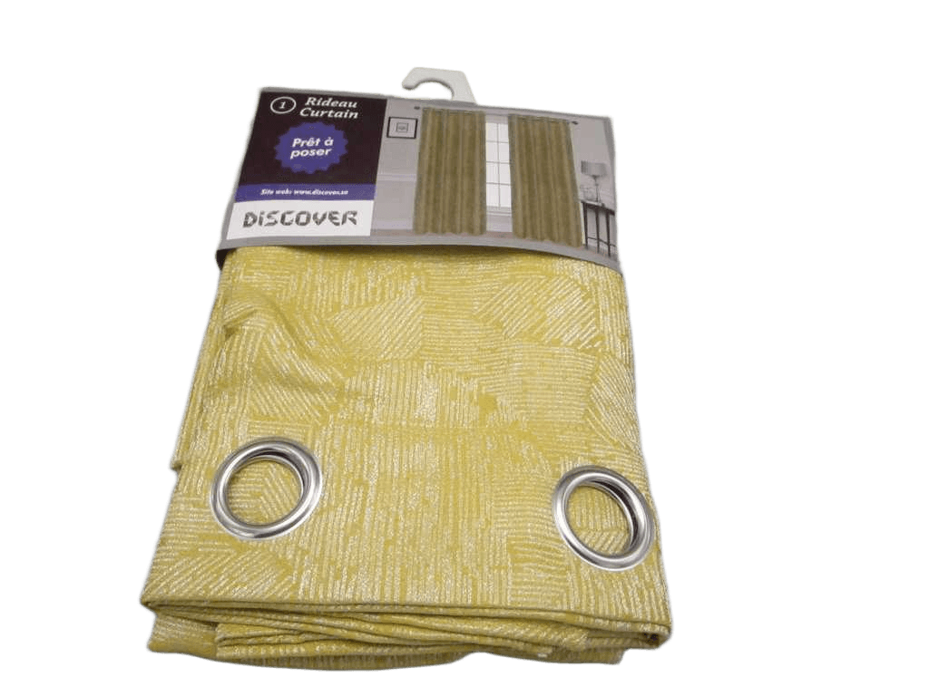 Curtain With 8 Round Rings Silver Brass 100% Polyester 160 Gsm