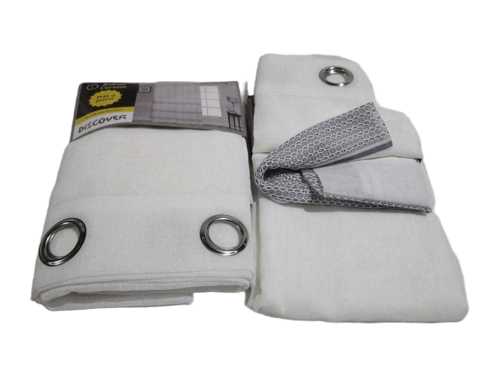 Curtain With 14 Round Rings Silver Brass 100% Polyester 75 Gsm Voilage 1cl=