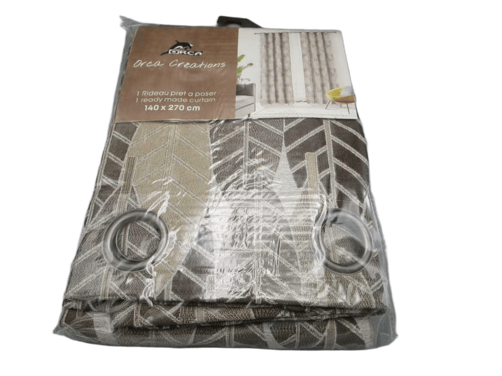 Curtain Jacquard 140 X 270 Cm - 8 Rings - 97 % Polyester 3%linen 310 Gsm