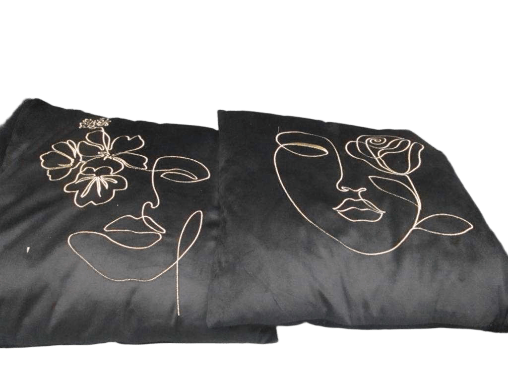 Cushion Velvet Black 45x45cm