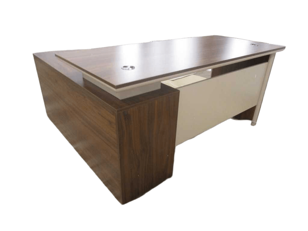 Office Table 160x70x75 Cm Melamine Clr Cream White+c Walnit Ref 23fxd102 /3cl