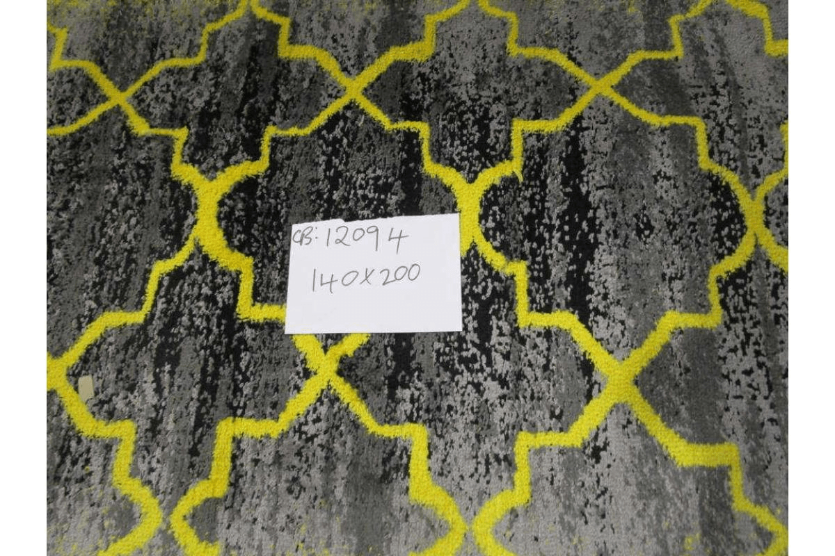 Carpet Microfiber Glamor Design Yellow,grey