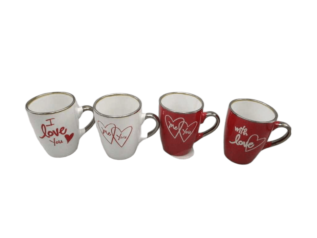 Mug Stoneware 305ml 4ass Desig