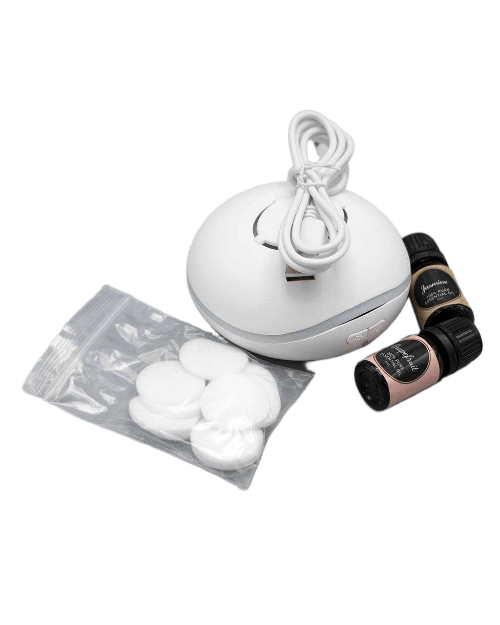 Diffuser Portable W 7 Color Led W 2x5ml Essential Oil:jasmine+grapefruitwhitedia:98mm*50mm