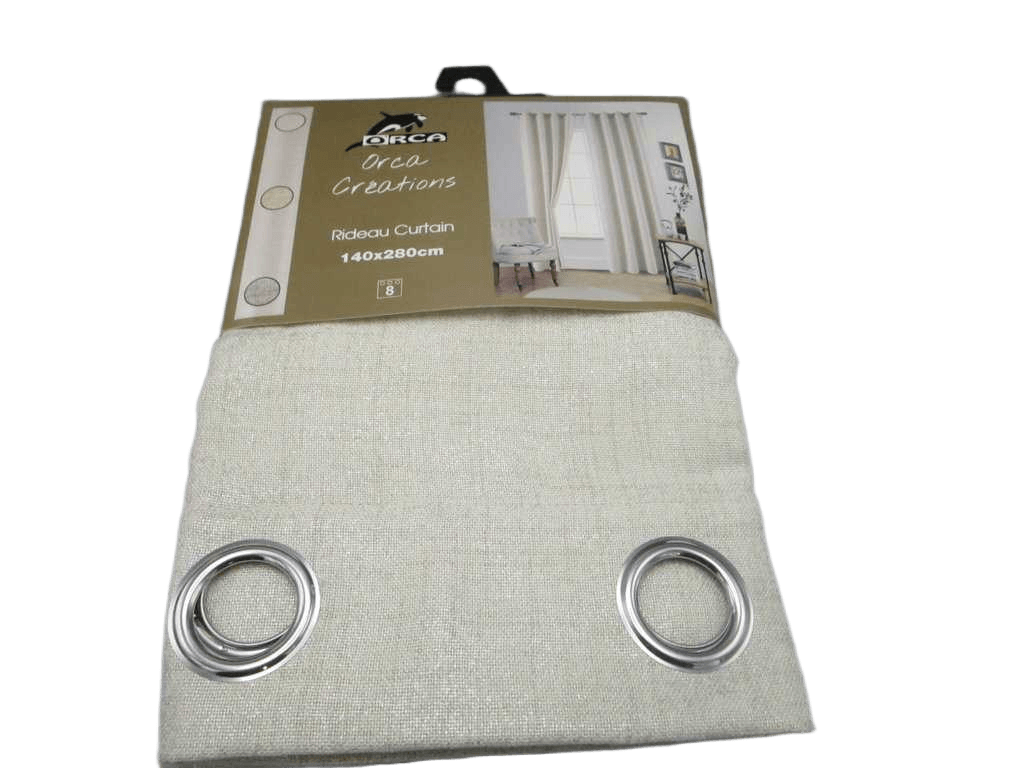 Curtain 140x280 Cm 100% Polyester 8 Ring 70gsm With Packing Hanger