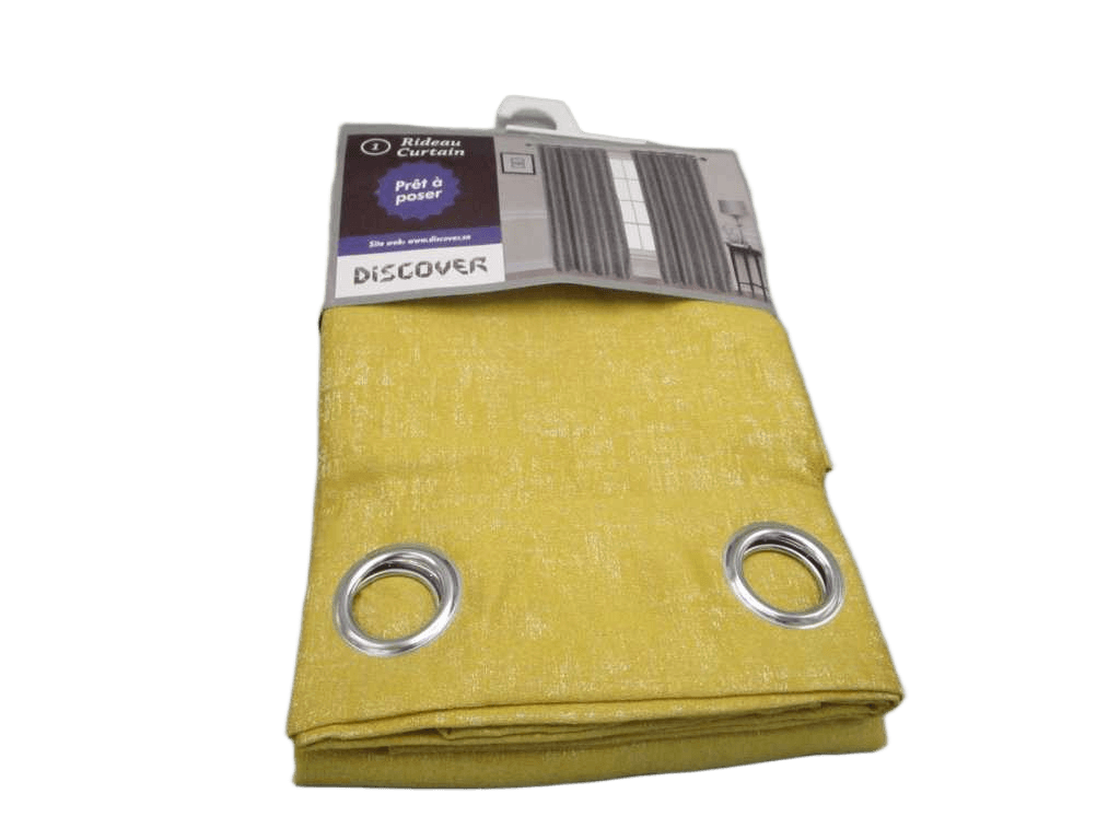 Curtain With 8 Round Rings Silver Brass 100% Polyester 160 Gsm
