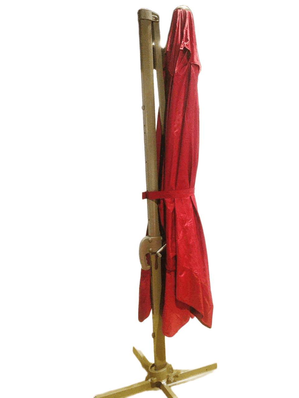 Umbrella With Cross Base Burgandy