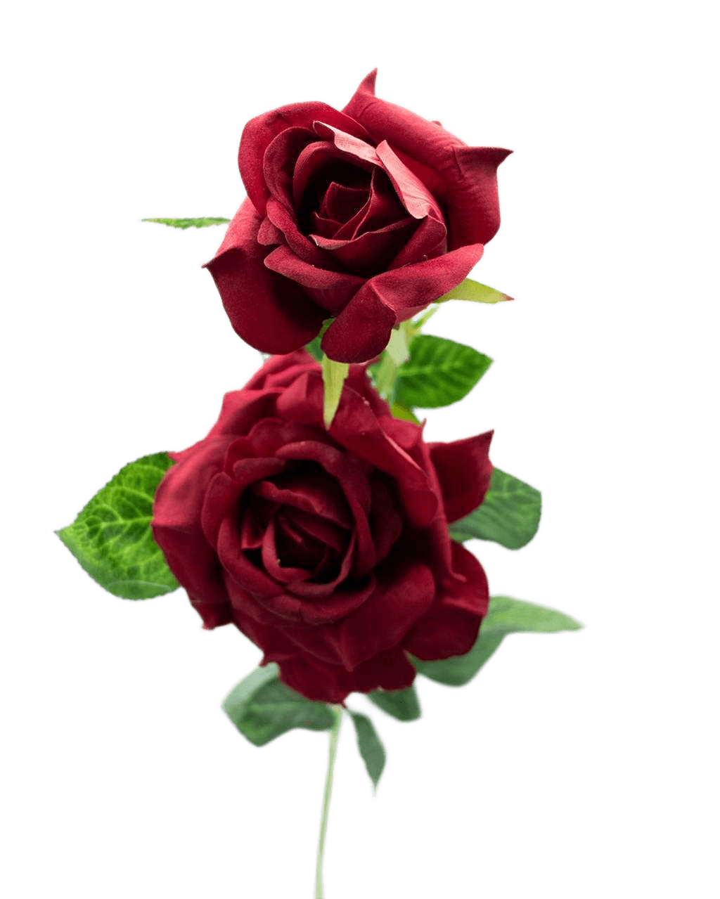 Artificial Rose 3 Heads Velvet Big Rose Red 90 Cm