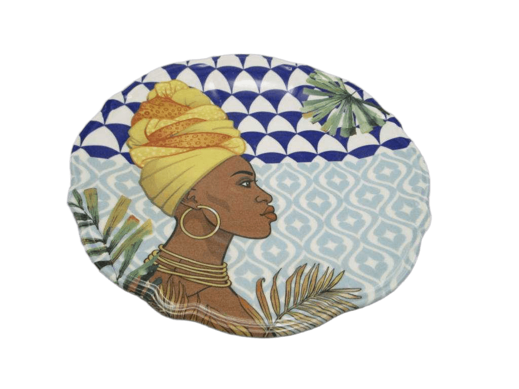 Plate African Collection Gm Blue 27cm