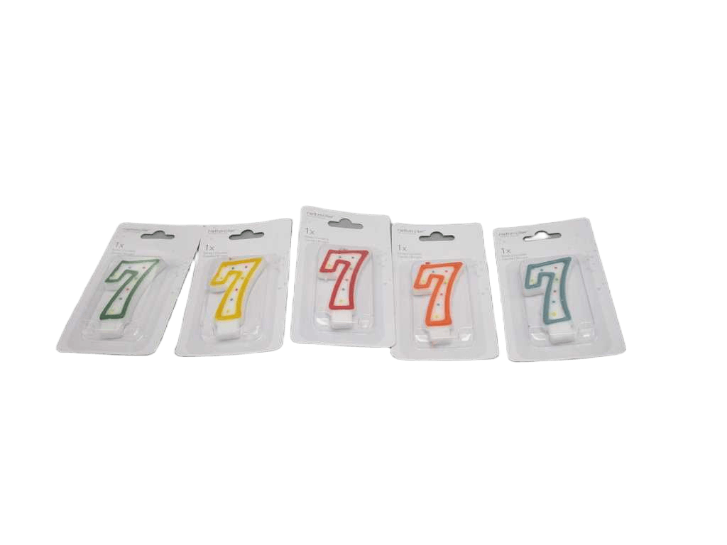 Candle Numeral 7 Height 7.3 Cm