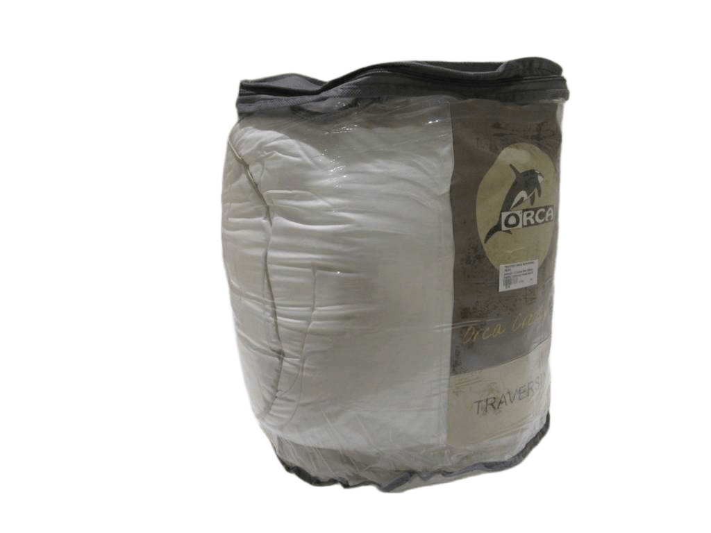 Traversin White With Pipping Taupe,polyester 3d Hollow Fibre 1400grs Fabric 100 Cotton, With Handbag